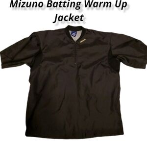 Mizuno Batting Weather Protect Pullover Jacket Black 36-38 XS EUC